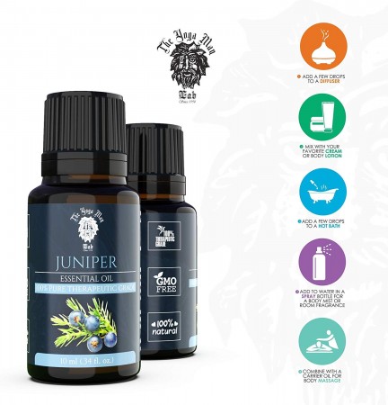 Juniper Berry Essential Oil (PURE & NATURAL - UNDILUTED) Therapeutic Grade - 10 ML - Perfect for Aromatherapy, Relaxation, Skin Therapy & More - by The Yoga Man Lab (10 ml)