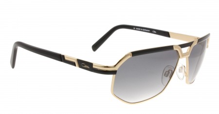 CAZ ® 9056 Diacode ™ Gold Black Metal Sculpted Frame & Engraved Temples with Charcoal Tinted Densed Lenses Eyewear