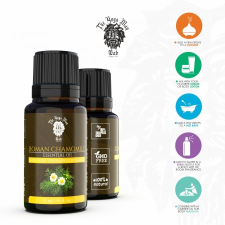 Roman Chamomile Essential Oil (100% PURE & NATURAL - UNDILUTED) Therapeutic Grade - 10 ML - Perfect for Aromatherapy, Relaxation, Skin Therapy & More - by The Yoga Man Lab (10 ml)