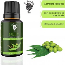 Neem Essential Oil (PURE & NATURAL - UNDILUTED) Therapeutic Grade - 10 ML - Perfect for Aromatherapy, Relaxation, Skin Therapy & More - by The Yoga Man Lab (10 ml)