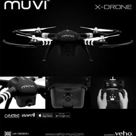 Veho Muvi X-Drone Quadcopter with built-in 1080p camera and wifi/app