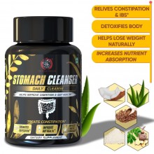 The Yoga Man Lab Stomach Cleanser - Fiber Cleanse | Natural Ayurvedic Colon Detox Probiotic Formula With Glucomannan & MCT Oil To Relieve Constipation, Manage Gut Health & Weight - 42 Capsules Pack