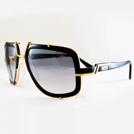 Cazal ® KingGun 656 ™ Gold King Crown Sculpture & Carbon Tinted Dense Lenses Eyewear
