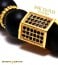 Ancient Yantra - TIGER EYE Stone with 96 Black Cosmic Energy Crystals in Gold Hexagons - 7 Chakra Balancer Yantra Bracelet