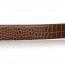 Patia Stats Crocodile Skin Pattern Brown Leather Belt