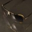 ḋita® Cascas ™ Crown embeded with Diamonds with Curved Metal Frame & Copper Tinted Densed Lenses Aviator Eyewear