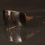 ḋita® Grandmaster 5 ™ Diamond Engraved Gold Textured Crown & Frame with Copper Tinted Lenses Aviator Eyewear