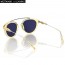 Westward Leaning Round with Lime Gold Tinted Lens Sunglasses