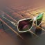 ḋita® Grandmaster WCham™ with Gold Crown Black Jewels White Metal Frame & Copper Tinted Lenses Aviator Eyewear