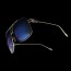 ḋita® Grandmaster BLens™ with Gold Crown Black Jewels Blue Metal Frame & Copper Tinted Lenses Aviator Eyewear