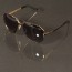 CAZ ® 9058 TapeJewel ™ Gold on Black Crown Engraved Frame with Temples & Charcoal Tinted Densed Lenses Eyewear