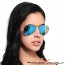 Patia Stats Blue Aviator Flash Sunglasses