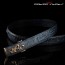 Patia Stats Croc Leather Dragon Buckle Belt - Light Brown