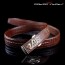 Patia Stats Croc Leather Dragon Buckle Belt - Light Brown