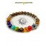 Tiger Eye Stone with Blessing Hand Power 7 Chakra Balancer Bracelet by Ancient Yantra